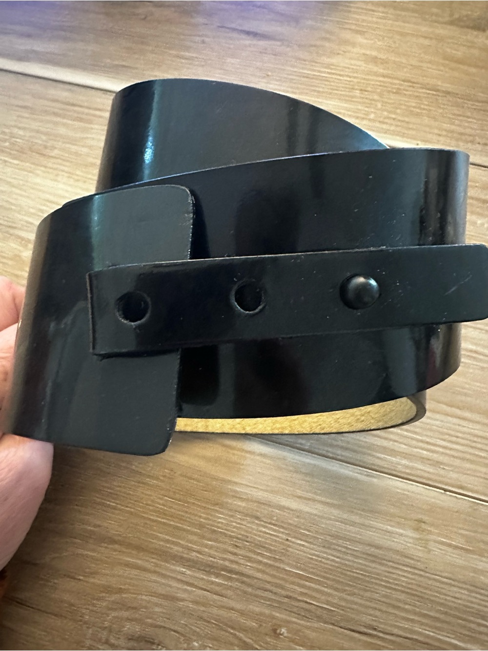Vintage Nicole Miller Patent Leather Belt 1980s